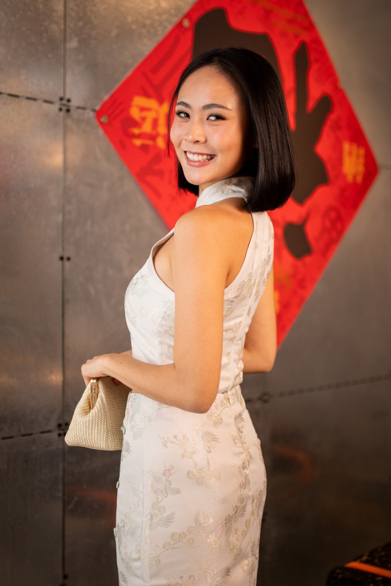 Virtue Jacquard Halter Top in Sage