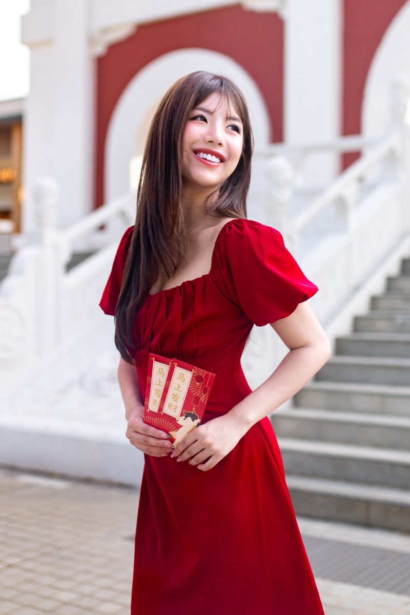 Rhea Babydoll Dress in Wine