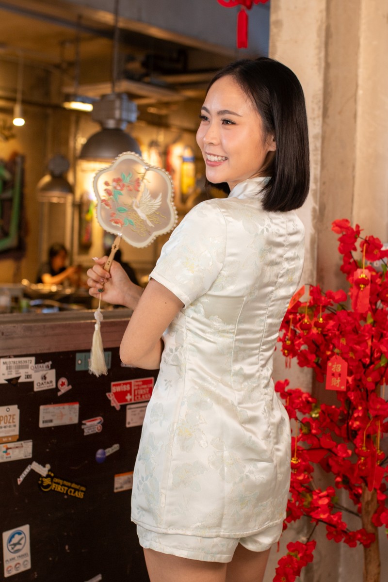 Blossom Jacquard Co-ord Set in Tiffany Blue