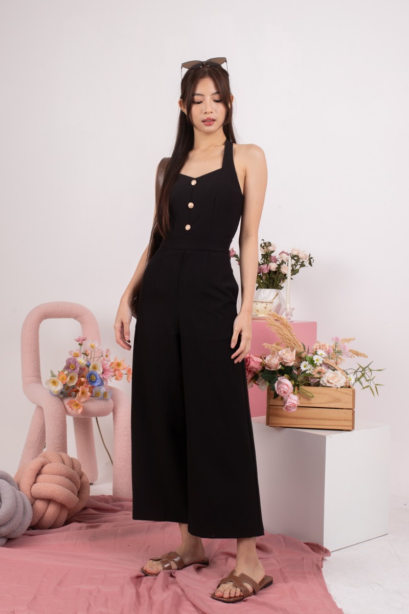 Noir Halter Jumpsuit in Black