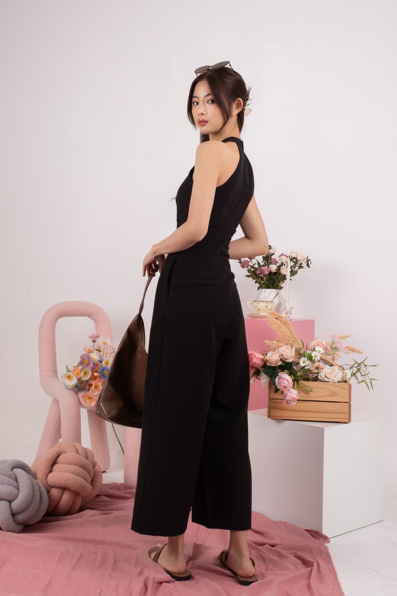 Noir Halter Jumpsuit in Black