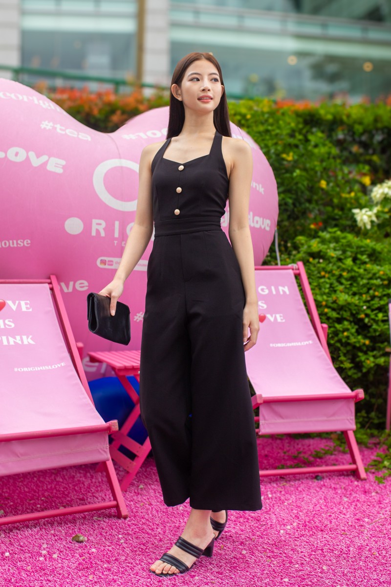 Noir Halter Jumpsuit in Black