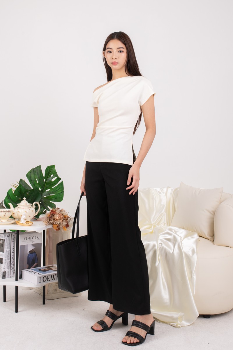 RESTOCK: Swanline Off-Shoulder Top in Cream
