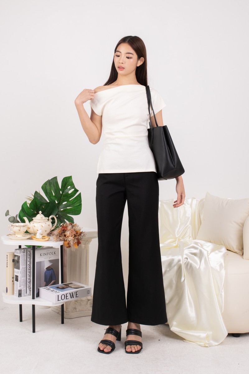 RESTOCK: Swanline Off-Shoulder Top in Cream