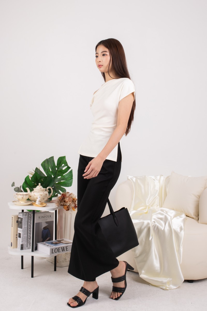 RESTOCK: Swanline Off-Shoulder Top in Cream