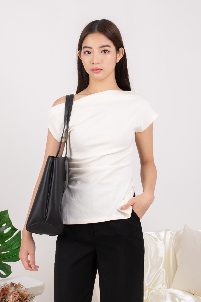 RESTOCK: Swanline Off-Shoulder Top in Cream