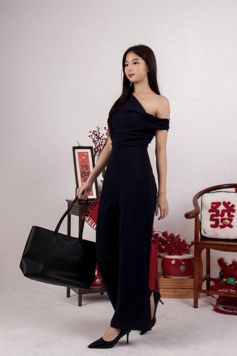 RESTOCK: Polena Off-shoulder Jumpsuit in Black