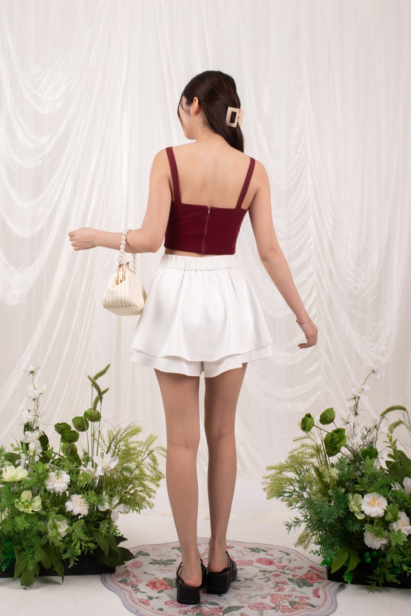 Veloura Flare Skort in White