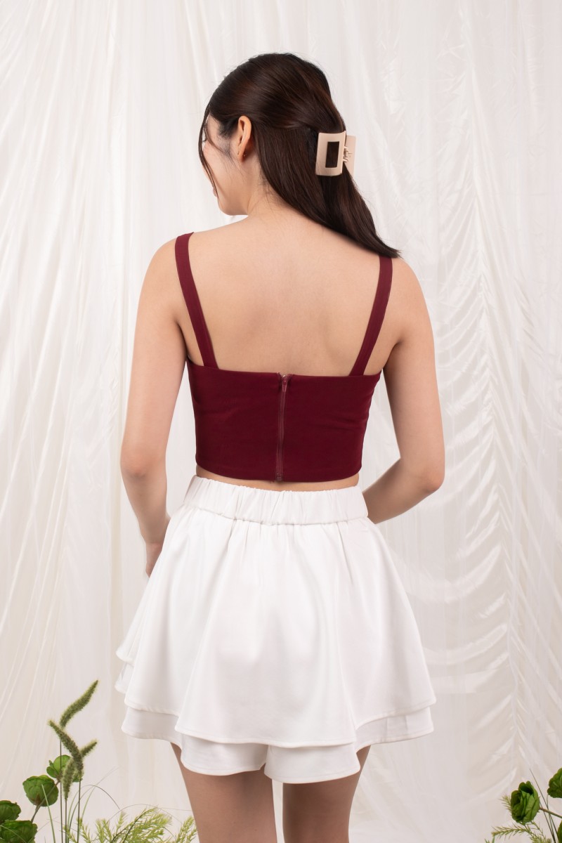 Veloura Flare Skort in White