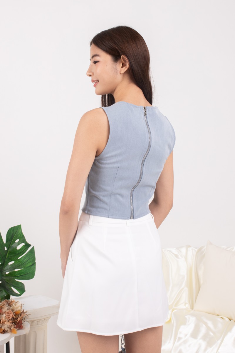 Aurelisse Tailored Vest Light-Wash