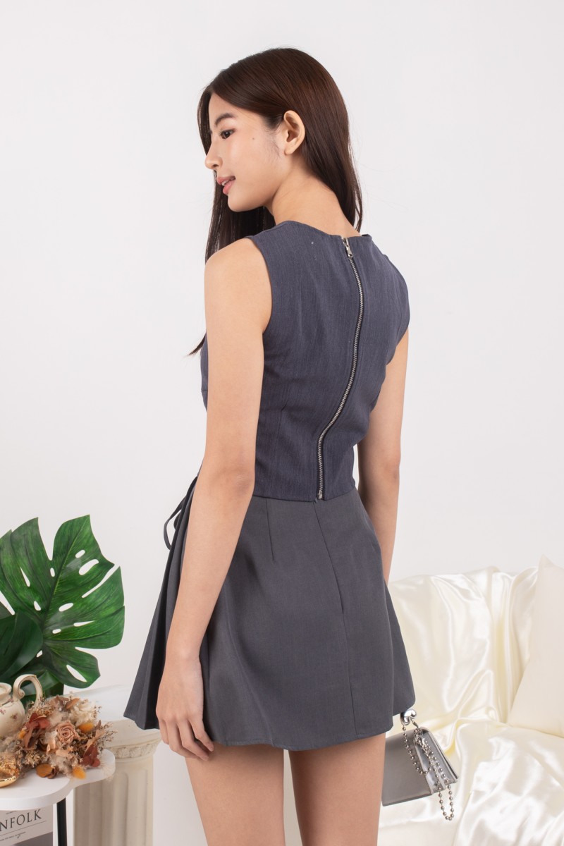 Aurelisse Tailored Vest Dark-Wash