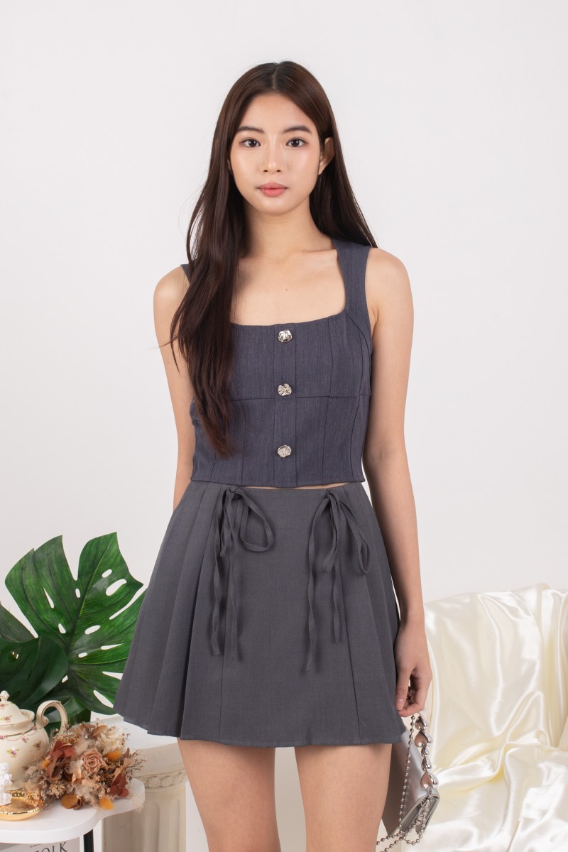 Aurelisse Tailored Vest Dark-Wash