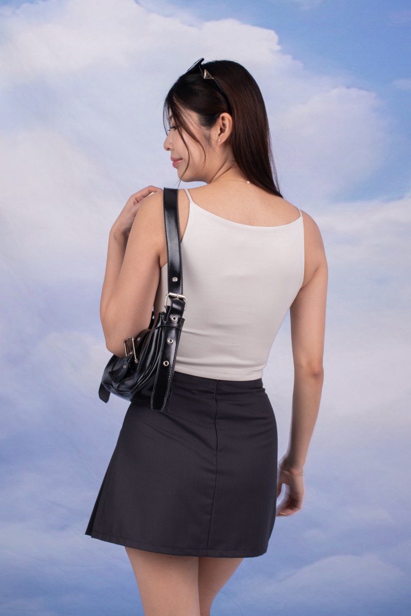 Flex Side Pleated Skorts in Gunmetal
