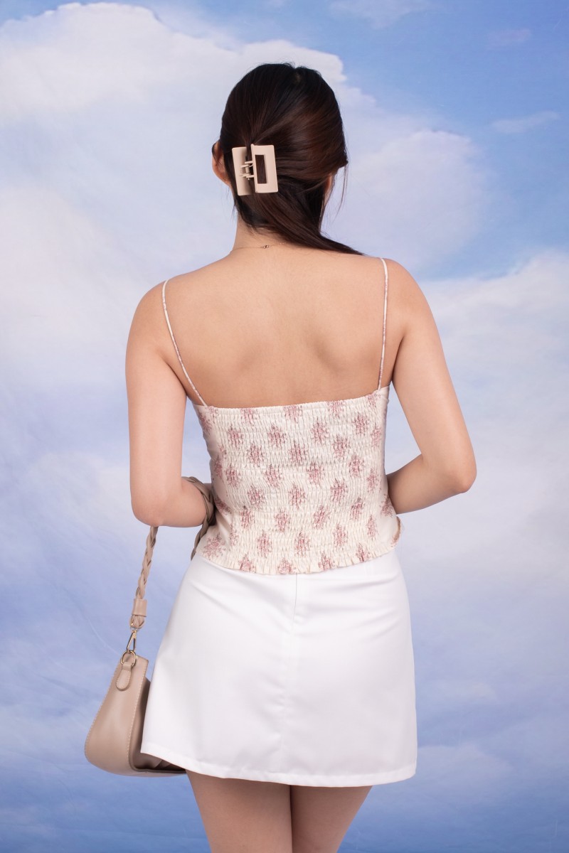 Flex Side Pleated Skorts in White