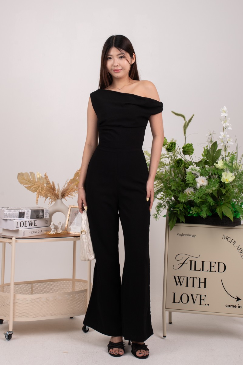 RESTOCK: Polena Off-shoulder Jumpsuit in Black