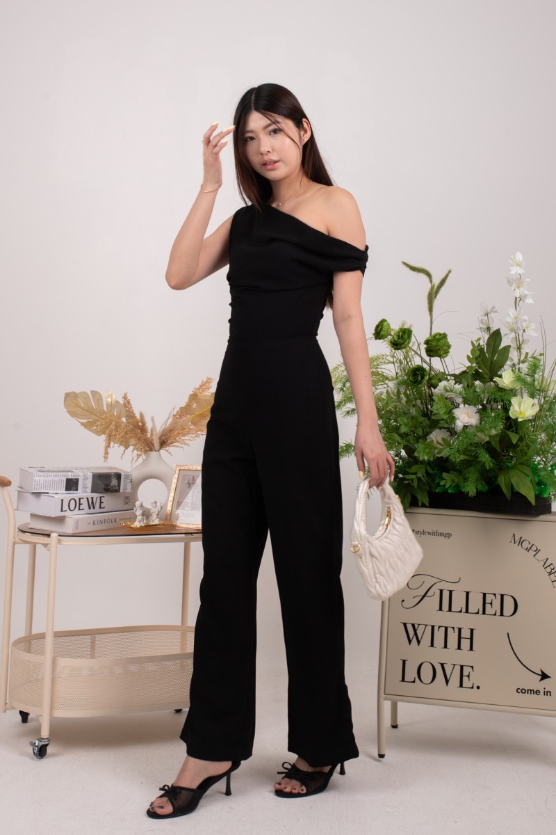 RESTOCK: Polena Off-shoulder Jumpsuit in Black