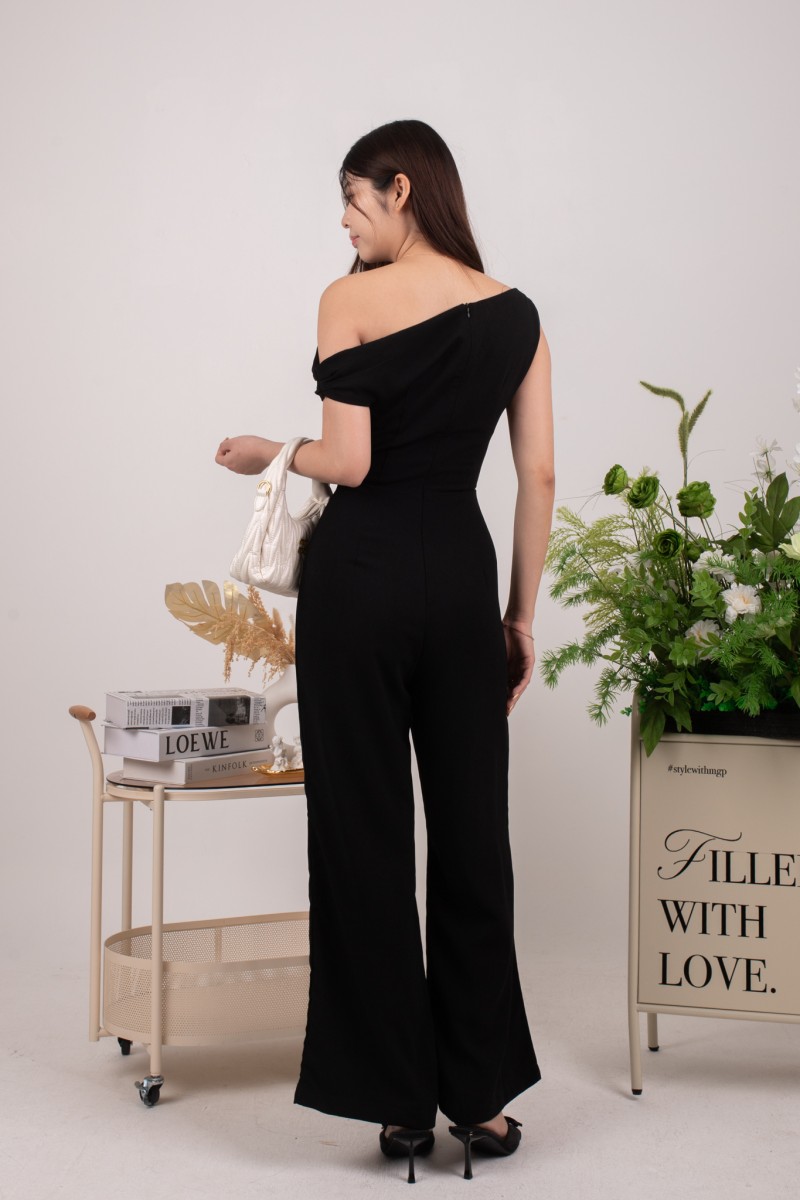 RESTOCK: Polena Off-shoulder Jumpsuit in Black
