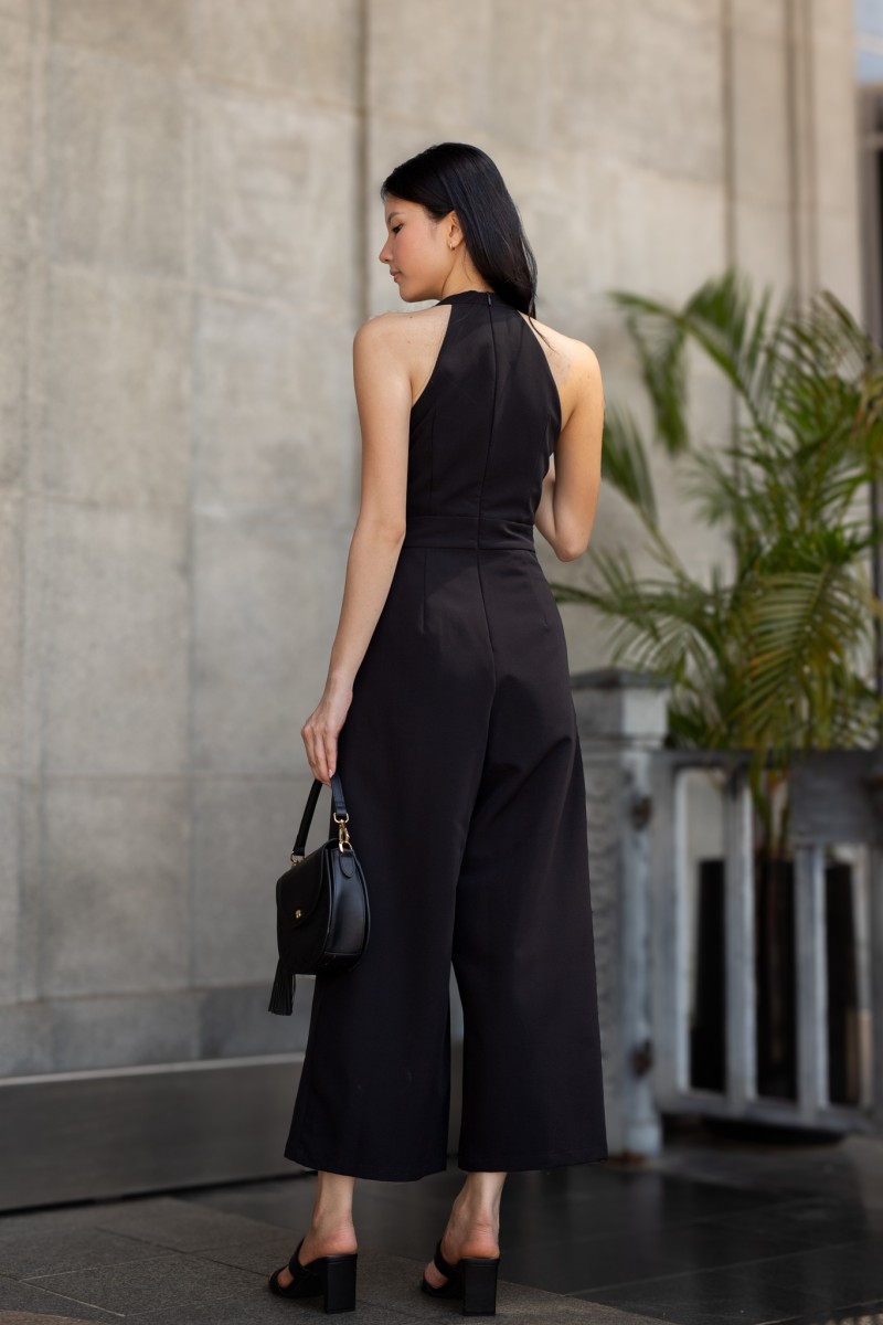 Noir Halter Jumpsuit in Black