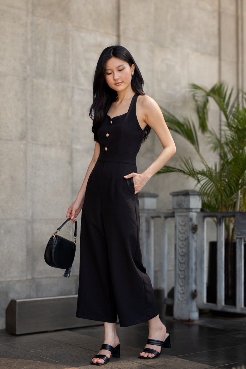 Noir Halter Jumpsuit in Black