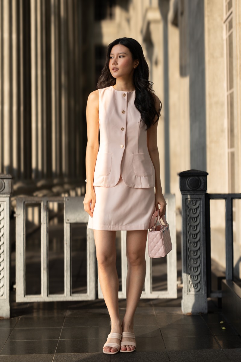 Vivelle Pocket Dress in Pink