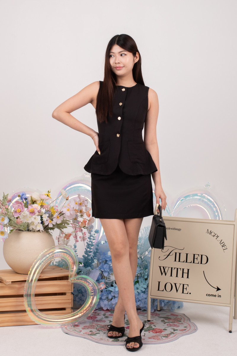 Vivelle Pocket Dress in Black