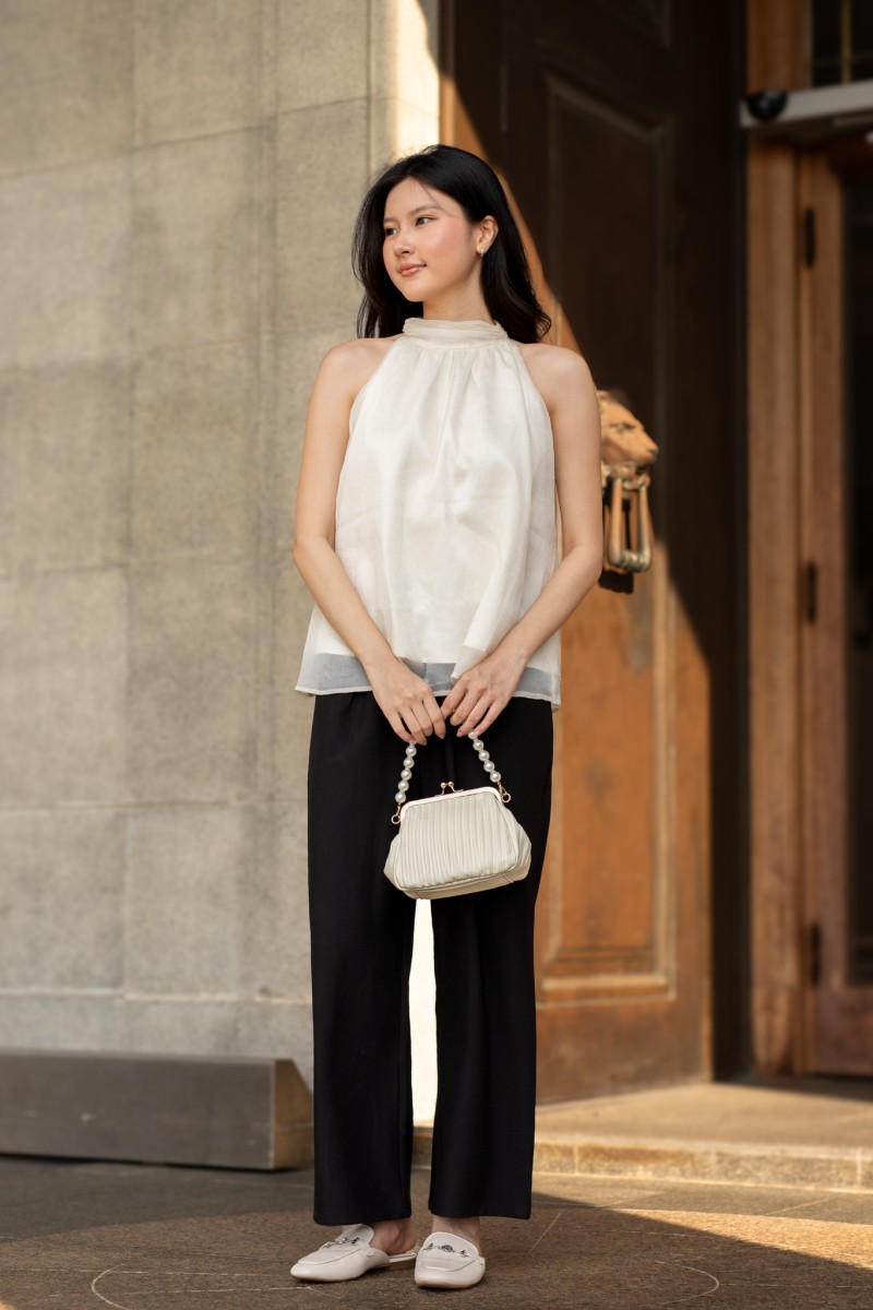 Amora Ribbon Top in Cream