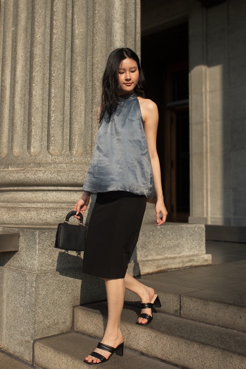 Amora Ribbon Top in Blue