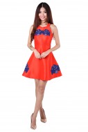 Song Fleur Dress in Coral
