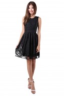 Pixie Floral Dress in Black