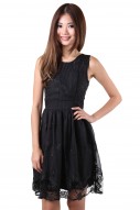 Pixie Floral Dress in Black