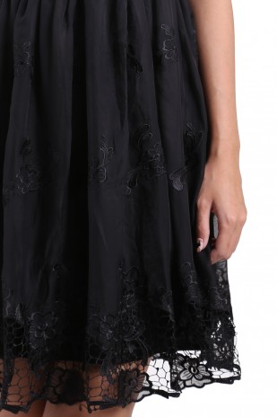 Pixie Floral Dress in Black