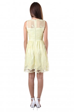 Pixie Floral Dress in Yellow