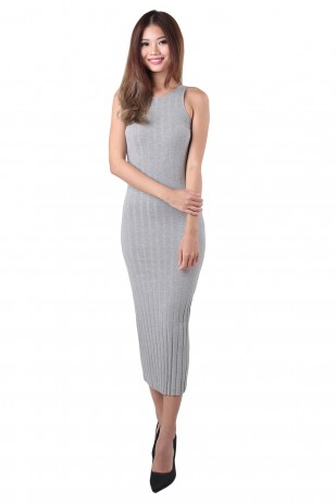 Mont Ribbed Maxi in Grey