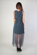 Darcy Pleated Dress in Ash Teal