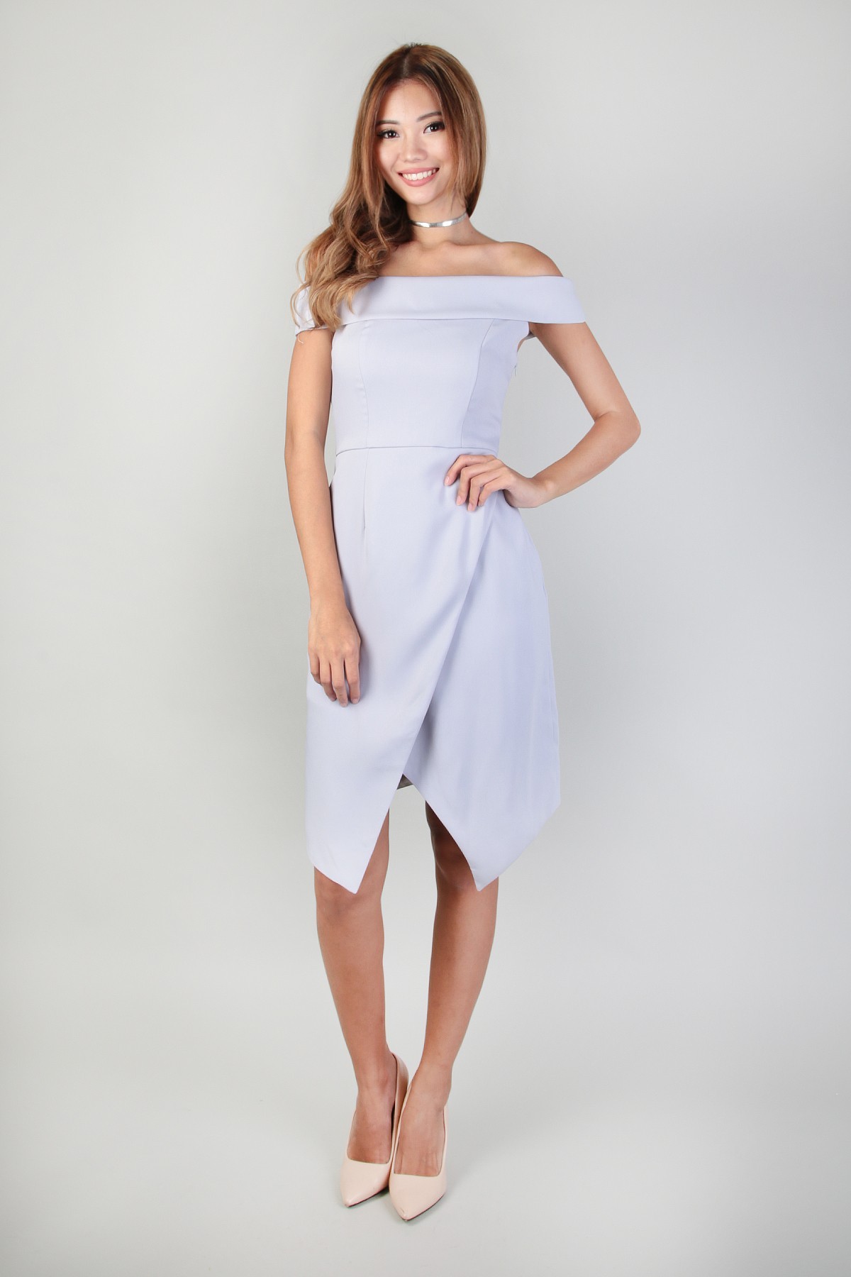 Periwinkle off 2025 the shoulder dress