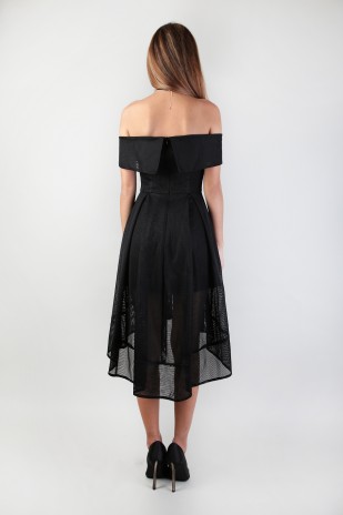 Rozel Off Shoulder Dress in Black