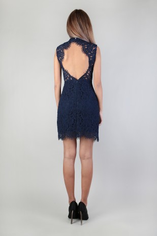 Camberry Cutout Dress in Navy