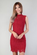 Camberry Cutout Dress in Scarlet Red