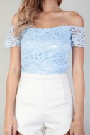 Chazelle Lace Top in Blue
