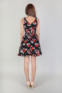 Eslee Floral Dress in Black