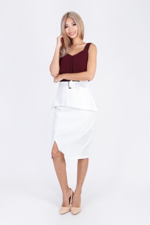 Danty Layered Skirt in White