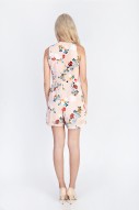 Noella Floral Romper in Peach