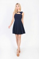 Shannae Cut Out Dress in Navy