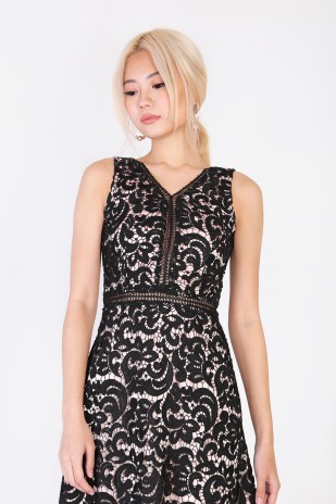 Janella Corchet Dress in Black