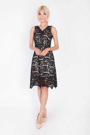 Janella Corchet Dress in Black