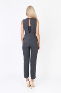 Odyn Tie Jumpsuit in Heather Grey