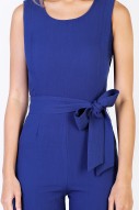 Odyn Tie Jumpsuit in Cobalt Navy