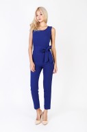 Odyn Tie Jumpsuit in Cobalt Navy