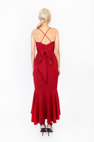 Leona Ruches Maxi in Red