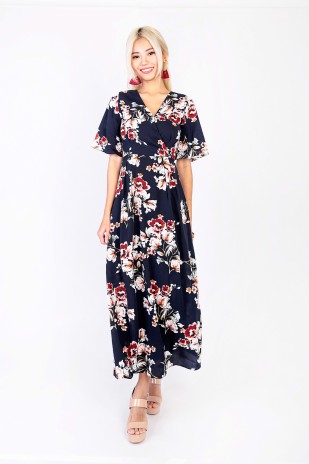 Thistle Floral Maxi in Navy